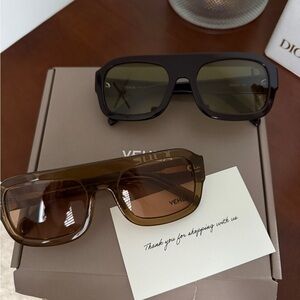 VEHLA Sunglasses Duo in Black and Tan
